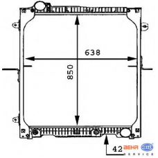 8MK 376 721-171 HELLA Радиатор, охлаждение двигателя