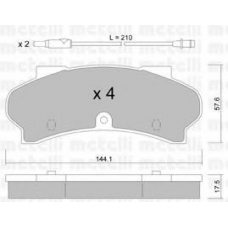 22-0017-1 METELLI Комплект тормозных колодок, дисковый тормоз