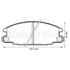 572271B BENDIX Комплект тормозных колодок, дисковый тормоз