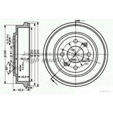 1020-9004 ASHUKI Тормозной барабан