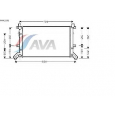 VWA2155 AVA Радиатор, охлаждение двигателя