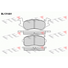 BL1314A1 FTE Комплект тормозных колодок, дисковый тормоз