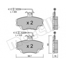 22-0032-1 METELLI Комплект тормозных колодок, дисковый тормоз