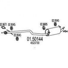 01.50144 MTS Средний глушитель выхлопных газов