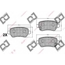 BP2279 DJ PARTS Комплект тормозных колодок, дисковый тормоз