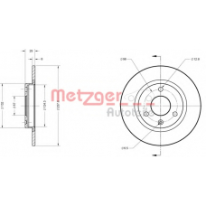 6110146 METZGER Тормозной диск