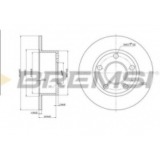 DBA321S BREMSI Тормозной диск
