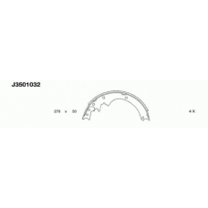 J3501032 NIPPARTS Комплект тормозных колодок