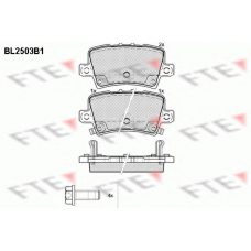 BL2503B1 FTE Комплект тормозных колодок, дисковый тормоз
