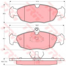 GTD1156 TRW Комплект тормозов, дисковый тормозной механизм