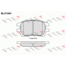 BL2753A1 FTE Комплект тормозных колодок, дисковый тормоз
