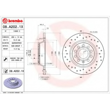 08.A202.1X BREMBO Тормозной диск