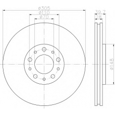 8DD 355 112-501 HELLA Тормозной диск