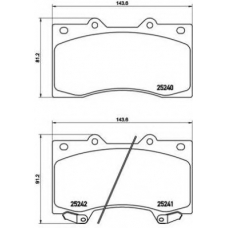 P 56 081 BREMBO Комплект тормозных колодок, дисковый тормоз