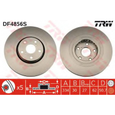 DF4856S TRW Тормозной диск