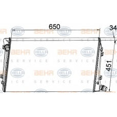 8MK 376 765-124 HELLA Радиатор, охлаждение двигателя