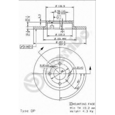 BS 7655 BRECO Тормозной диск