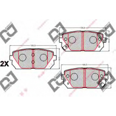 BP2155 DJ PARTS Комплект тормозных колодок, дисковый тормоз