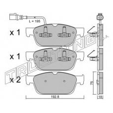 848.0 TRUSTING Комплект тормозных колодок, дисковый тормоз