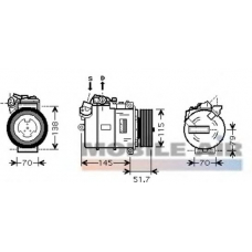 0600K329 VAN WEZEL Компрессор, кондиционер