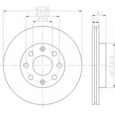 8DD 355 111-341 HELLA Тормозной диск