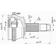 CVJ5210.10 OPEN PARTS Шарнирный комплект, приводной вал