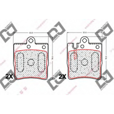 BP1872 DJ PARTS Комплект тормозных колодок, дисковый тормоз