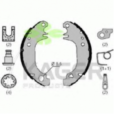 34-0225 KAGER Комплект тормозных колодок