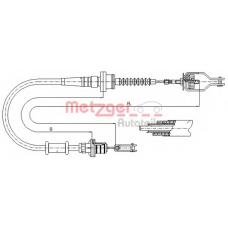 18.0071 METZGER Трос, управление сцеплением