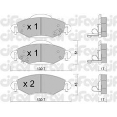 822-421-0 CIFAM Комплект тормозных колодок, дисковый тормоз