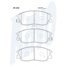 BP-3030 KAVO PARTS Комплект тормозных колодок, дисковый тормоз