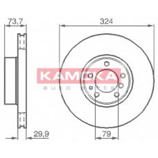 1032130 KAMOKA Тормозной диск