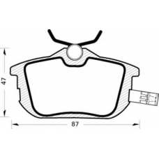 367 MGA Комплект тормозных колодок, дисковый тормоз