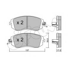 822-500-1 CIFAM Комплект тормозных колодок, дисковый тормоз