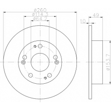 8DD 355 112-461 HELLA PAGID Тормозной диск