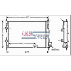 1600041 KUHLER SCHNEIDER Радиатор, охлаждение двигател