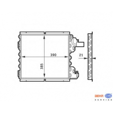 8FC 351 038-621 HELLA Конденсатор, кондиционер