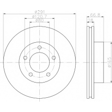 8DD 355 122-782 HELLA PAGID Тормозной диск