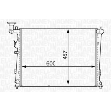 350213129500 MAGNETI MARELLI Радиатор, охлаждение двигателя