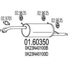 01.60350 MTS Глушитель выхлопных газов конечный