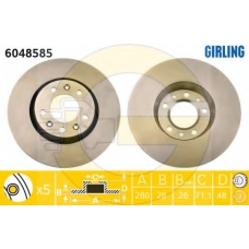 6048585 GIRLING Тормозной диск