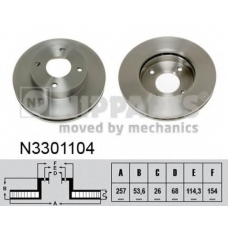 N3301104 NIPPARTS Тормозной диск