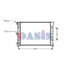 040190N AKS DASIS Радиатор, охлаждение двигателя