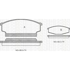 8110 14942 TRIDON Brake pads - front