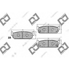 BP1411 DJ PARTS Комплект тормозных колодок, дисковый тормоз