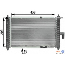 8MK 376 762-521 HELLA Радиатор, охлаждение двигателя