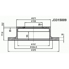 J3315009 NIPPARTS Тормозной диск