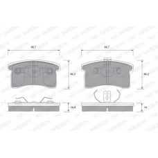 151-2138 WEEN Комплект тормозных колодок, дисковый тормоз