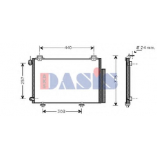 212800N AKS DASIS Конденсатор, кондиционер