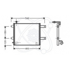 30A0025 ELECTRO AUTO Конденсатор, кондиционер